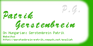 patrik gerstenbrein business card